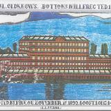 Pictorial representation of Mellor Bottoms Mill, drawn By Squeaky Dixon